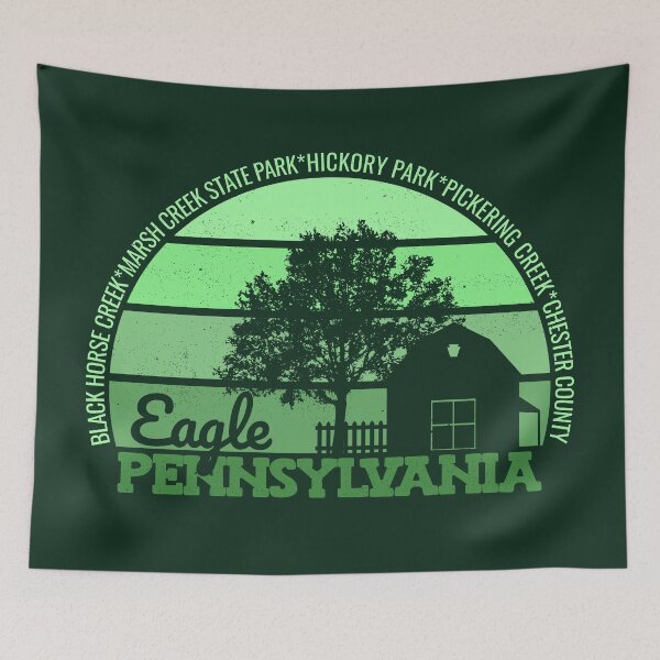 Item preview, Eagle Pennsylvania Sunset Retro Vintage Local Pride Logo designed and sold by CRHPOD20.