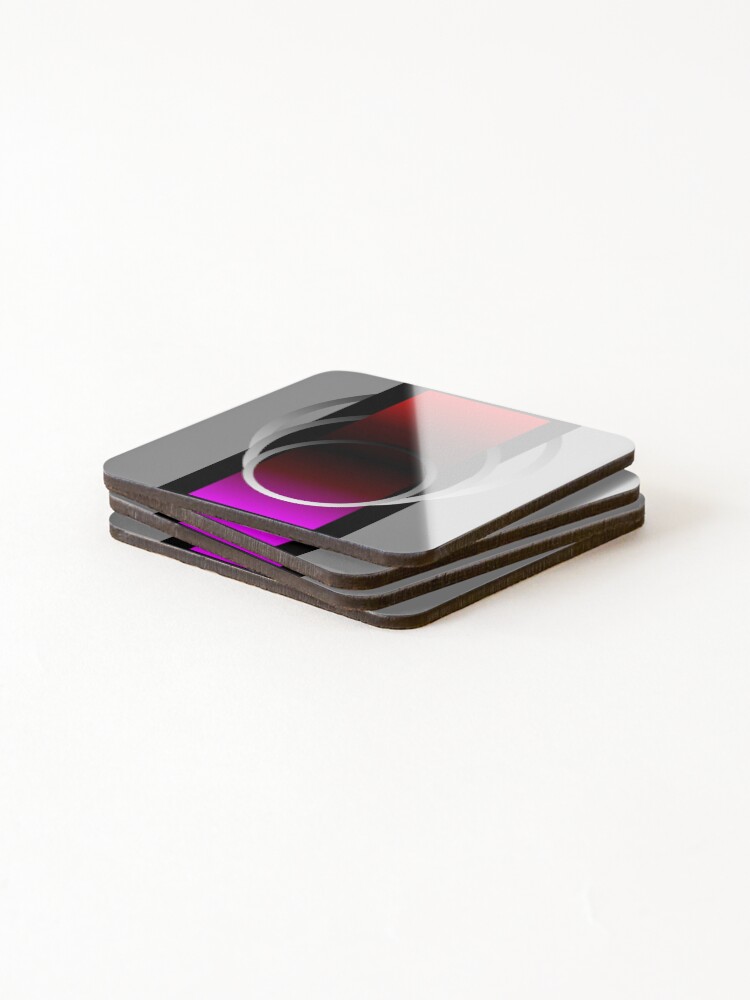 Thumbnail 4 of 5, Coasters (Set of 4), Abstract Dimensional Layers designed and sold by RGSMOOTHFINGER.
