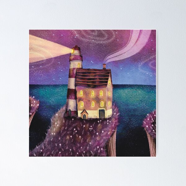 Item preview, Night Lighthouse designed and sold by Marta Pilosio Illustration.