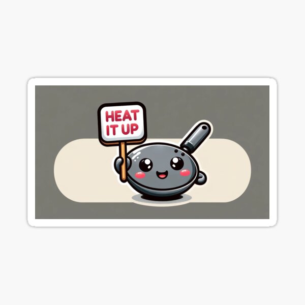 Cute Wok Says 'Heat it Up' Sticker