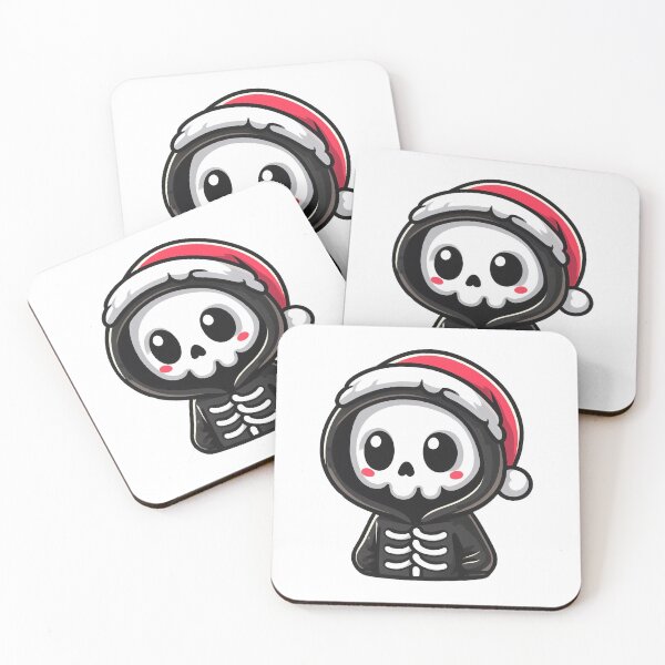 Item preview, Cute Grim reaper with santa hat designed and sold by Wxjtecki.