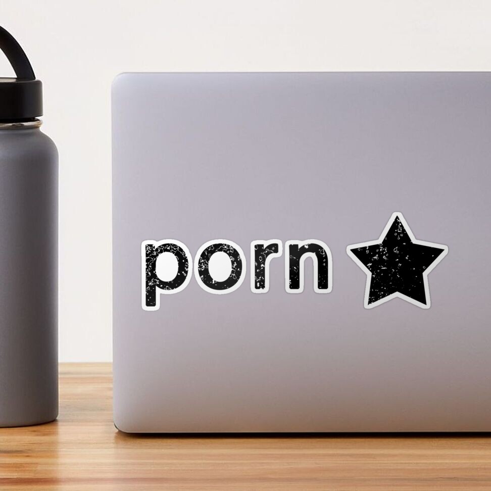 Porn Star Black Distressed Sticker for Sale by njmclean | Redbubble