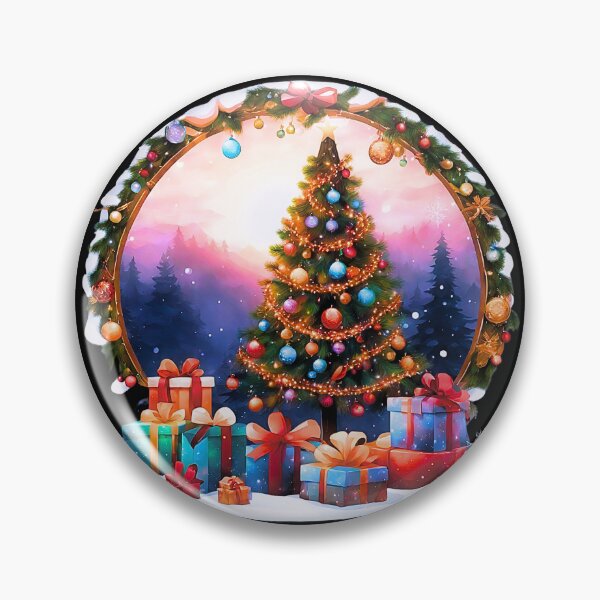 Item preview, Decorated Christmas Tree, Amazing Winter Atmosphere Sunset designed and sold by Aquillashop.