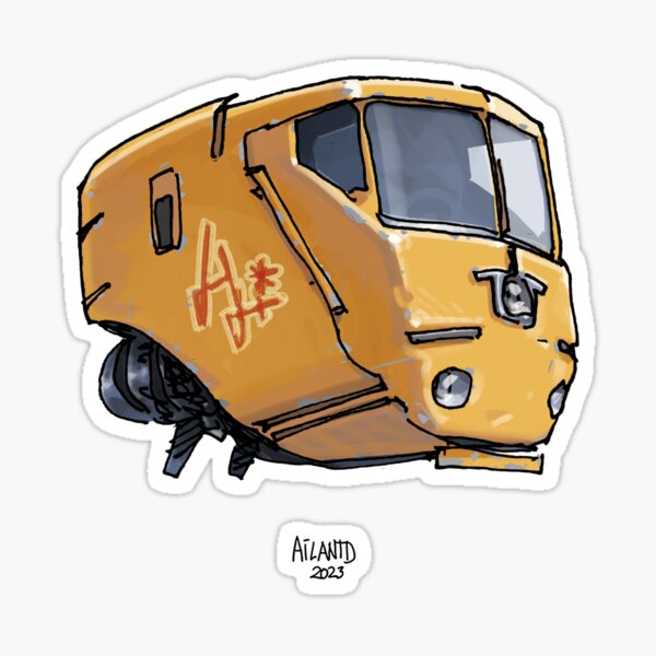 Flying car series - Delivery van Sticker