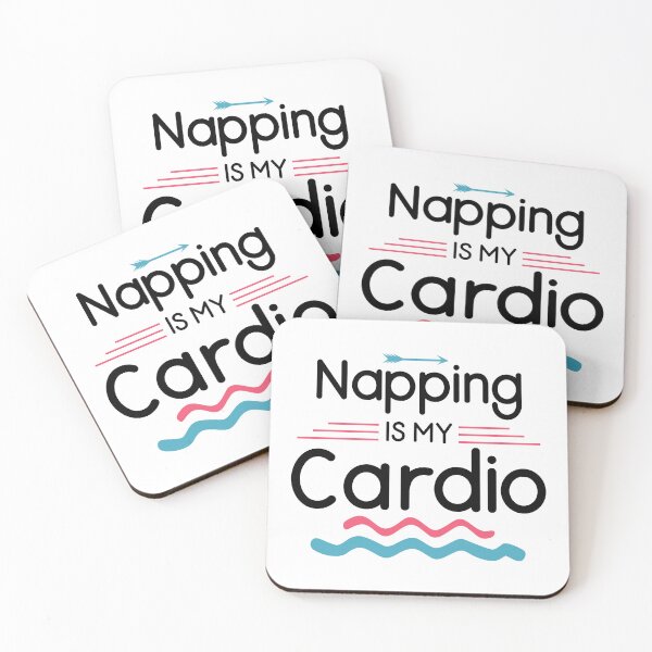 Item preview, Napping Is My Cardio - Funny Lazy Fitness (Dark Design) designed and sold by Spiprinto.