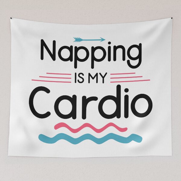 Item preview, Napping Is My Cardio - Funny Lazy Fitness (Dark Design) designed and sold by Spiprinto.