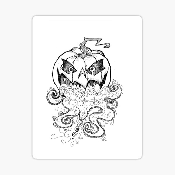 Gourdon, the Jack O'Lantern Sticker