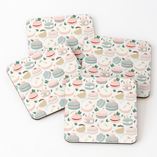 Item preview, Pink, blue and White Christmas Macarons designed and sold by OranelloDesigns.