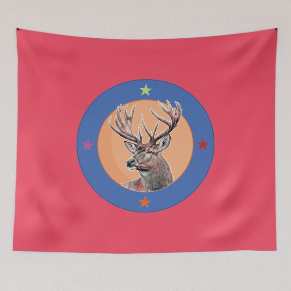 Item preview, Deer Retro Portrait designed and sold by franktact.