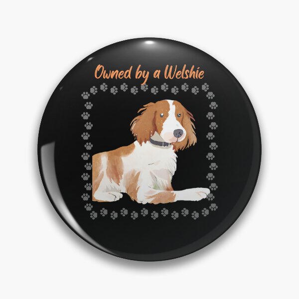 Item preview, Owned by a Welshie springer spaniel watercolor illustration designed and sold by LDisme.
