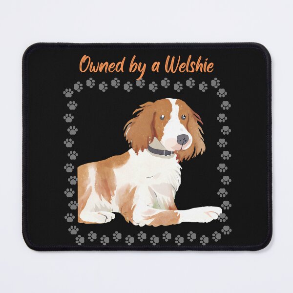 Item preview, Owned by a Welshie springer spaniel watercolor illustration designed and sold by LDisme.