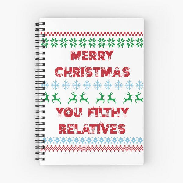 Item preview, Merry Christmas, You Filthy Relatives - Funny and Slightly Offensive Family Christmas (Red Text) designed and sold by Spiprinto.