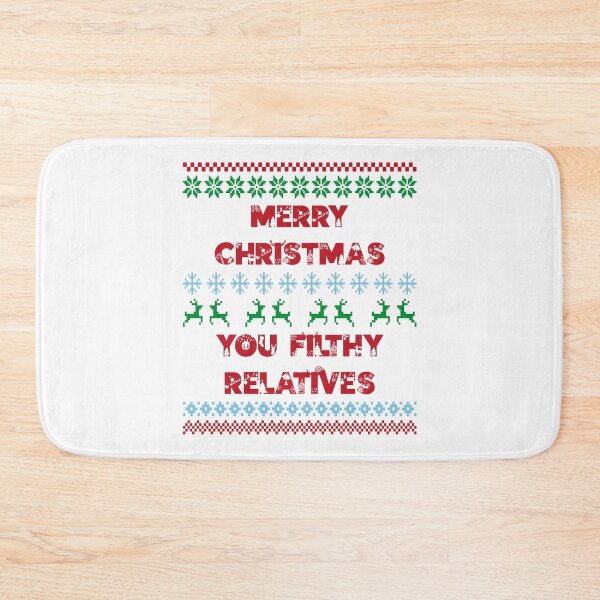 Item preview, Merry Christmas, You Filthy Relatives - Funny and Slightly Offensive Family Christmas (Red Text) designed and sold by Spiprinto.