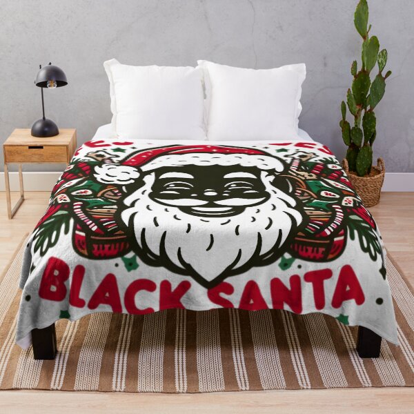 Item preview, Festve Black Santa Smiles Christmas designed and sold by KitonicTees.