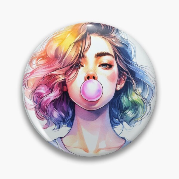 Item preview, Woman blowing bubble gum. designed and sold by growing-mom.
