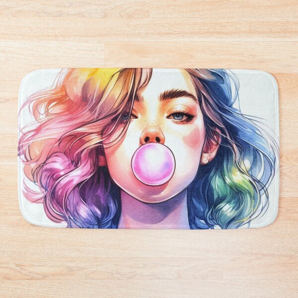 Item preview, Woman blowing bubble gum. designed and sold by growing-mom.