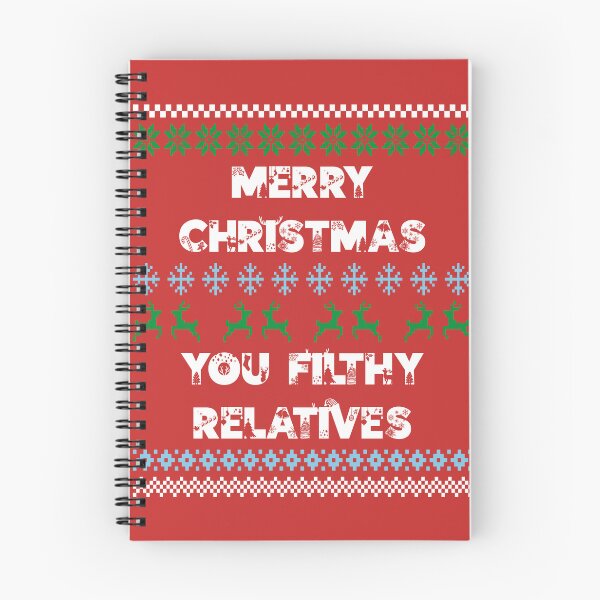 Item preview, Merry Christmas, You Filthy Relatives - Funny and Slightly Offensive Family Christmas (White Text) designed and sold by Spiprinto.
