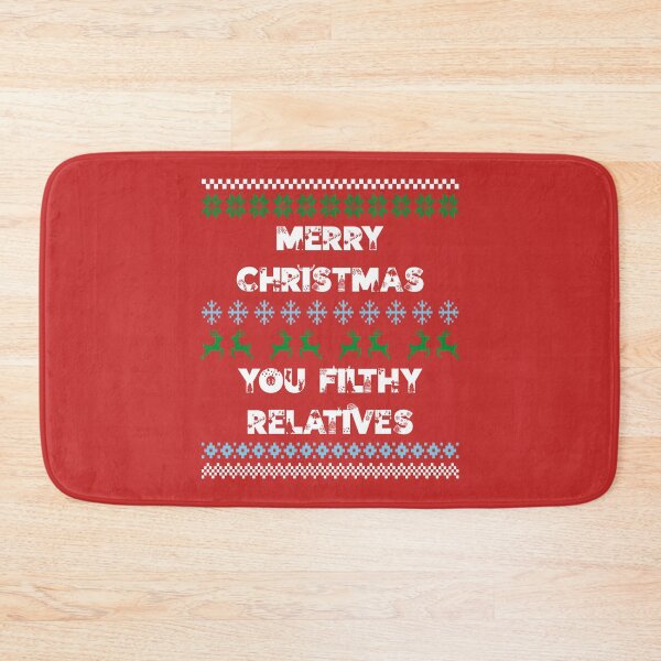 Item preview, Merry Christmas, You Filthy Relatives - Funny and Slightly Offensive Family Christmas (White Text) designed and sold by Spiprinto.