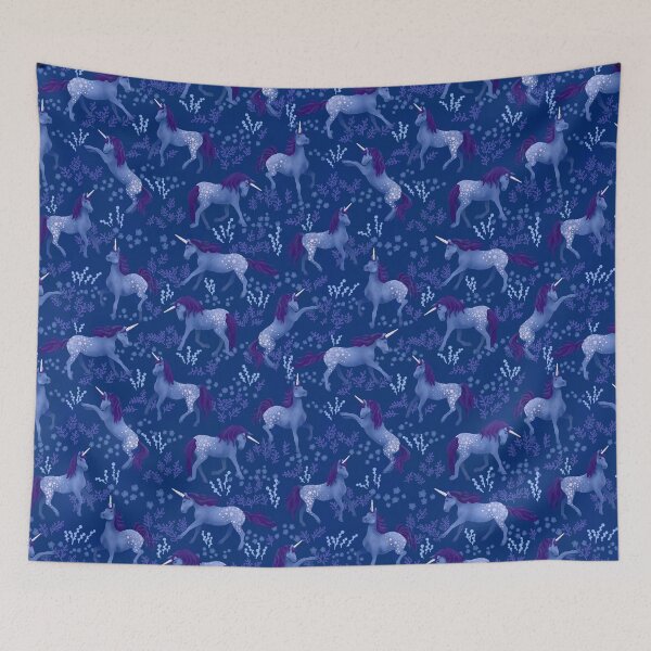 Item preview, Dark Blue Unicorns designed and sold by ArtfulFreddy.