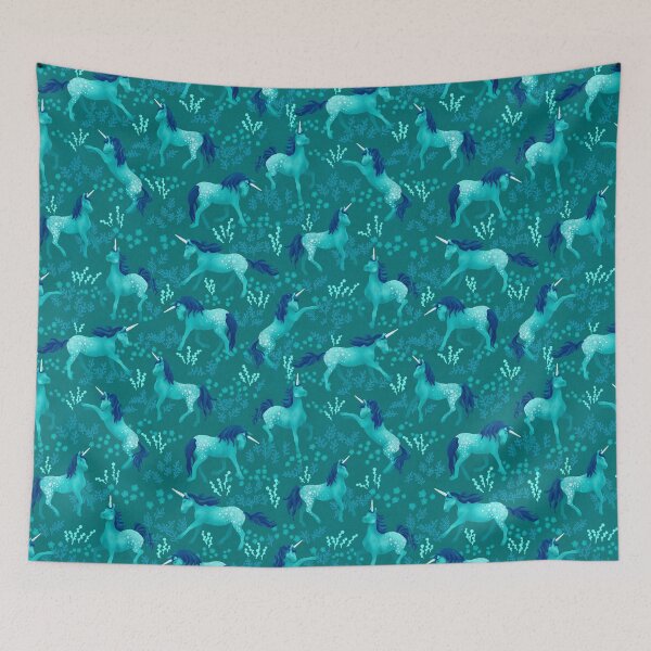 Item preview, Dark Teal Unicorns designed and sold by ArtfulFreddy.