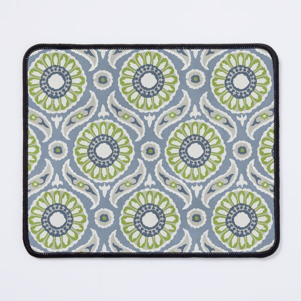 Item preview, Geometric Pattern - Lime Green & Dusky Blue designed and sold by Sarah Thorpe Designs .