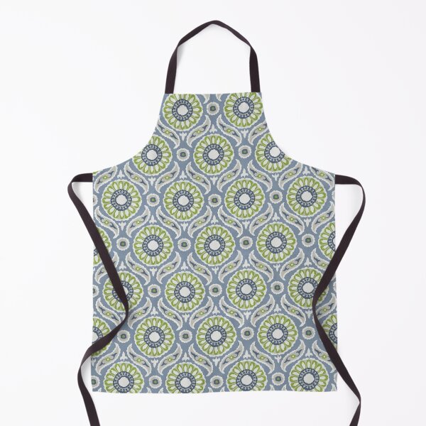 Item preview, Geometric Pattern - Lime Green & Dusky Blue designed and sold by Sarah Thorpe Designs .