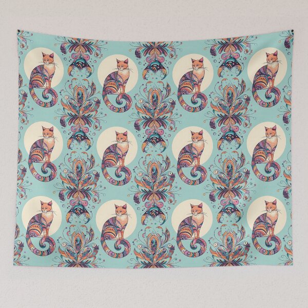 Item preview, Moonlit Mystic Cat designed and sold by onlycatdesigns.