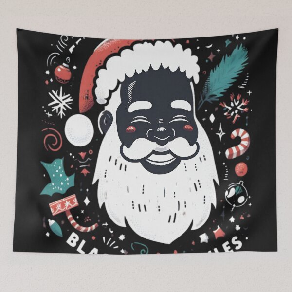 Item preview, Black Santa Smiles Christmas designed and sold by KitonicTees.