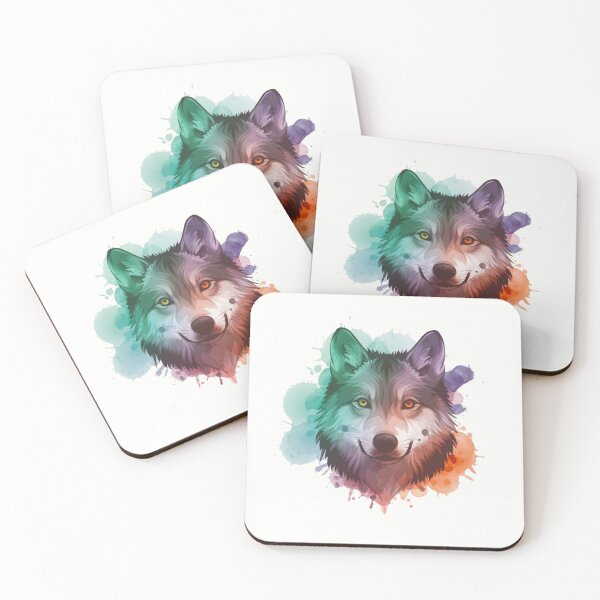 Item preview, Wolf Watercolour designed and sold by CraftedRealm.