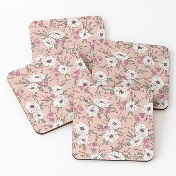 Item preview, Italian Anemone Pink Flowers Floral Print  designed and sold by ArtfulFreddy.