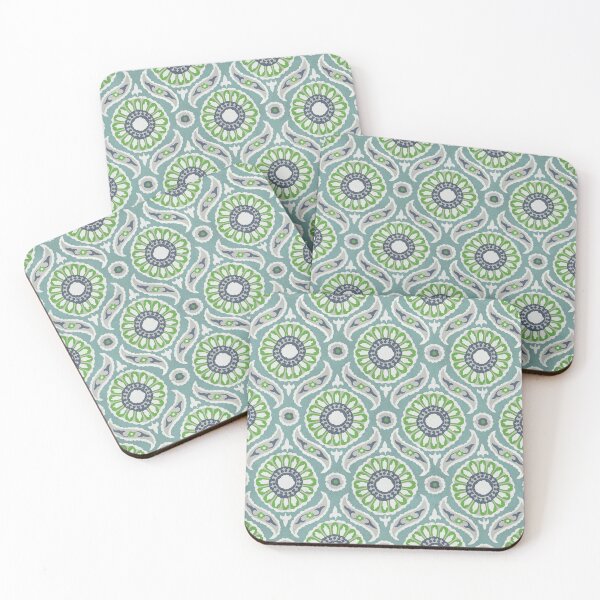 Item preview, Geometric Pattern - Fresh Green & Soft Blue designed and sold by Sarah Thorpe Designs .