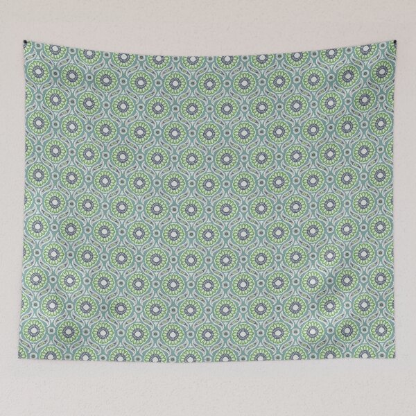 Item preview, Geometric Pattern - Fresh Green & Soft Blue designed and sold by Sarah Thorpe Designs .