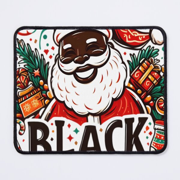 Item preview, Black Santa Smiles Christmas Festive Vibes designed and sold by KitonicTees.