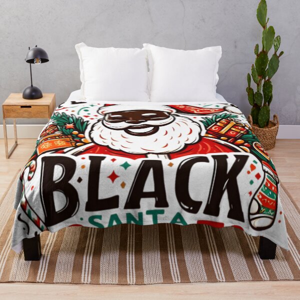 Item preview, Black Santa Smiles Christmas Festive Vibes designed and sold by KitonicTees.