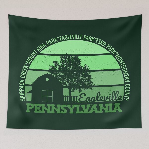 Item preview, Eagleville Pennsylvania Sunset Retro Vintage Local Pride Logo designed and sold by CRHPOD20.