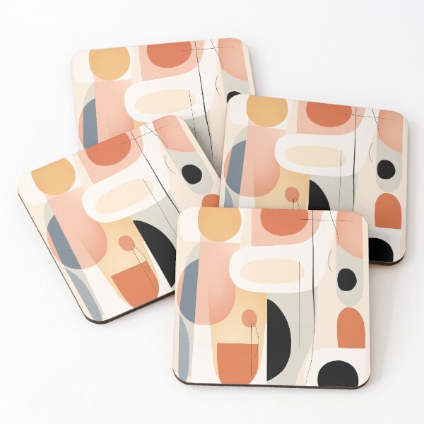 Item preview, Art with colorful abstract shapes modern style designed and sold by ElColombianito.