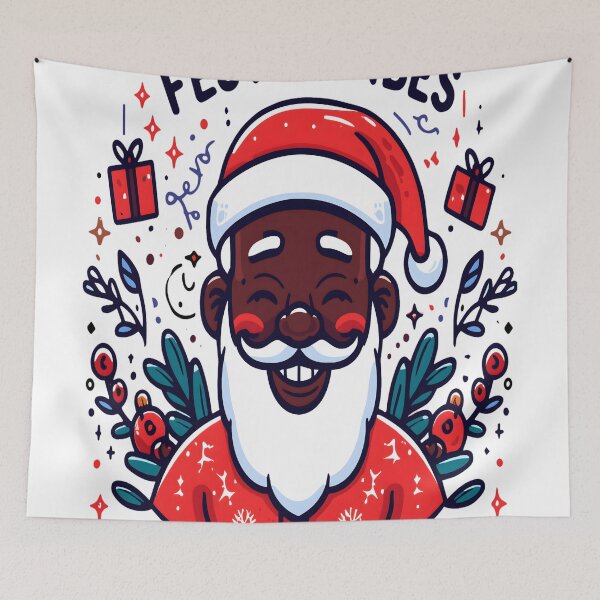 Item preview, Black Santa Christmas Festive Vibes designed and sold by KitonicTees.