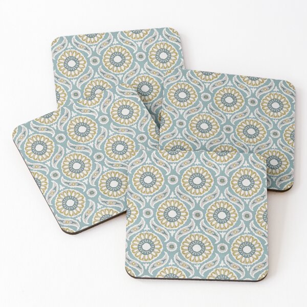 Item preview, Geometric Pattern - Soft Orange & Baby Blue designed and sold by Sarah Thorpe Designs .