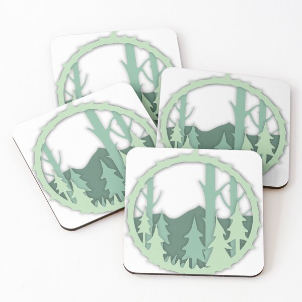 Item preview, Minimalist forest, mint green/1 designed and sold by My-fake-places.