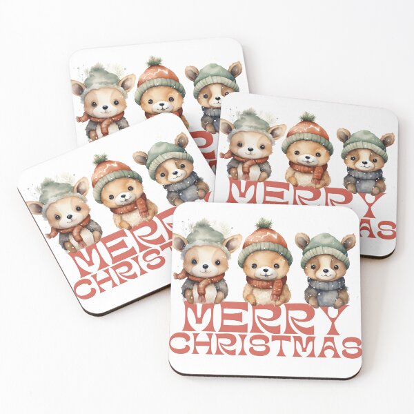 Item preview, Three Winter Animals - "Merry Christmas" designed and sold by sstudioarts.