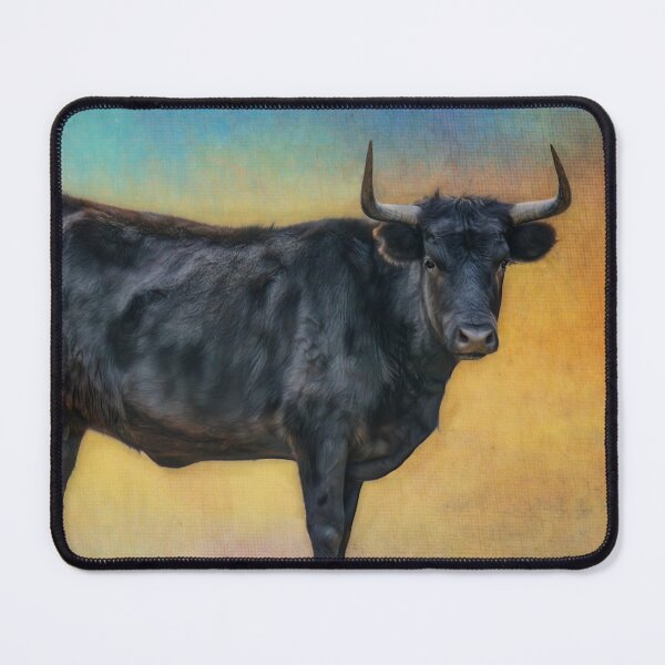 Item preview, Black Cow On Blue And Orange designed and sold by art64.