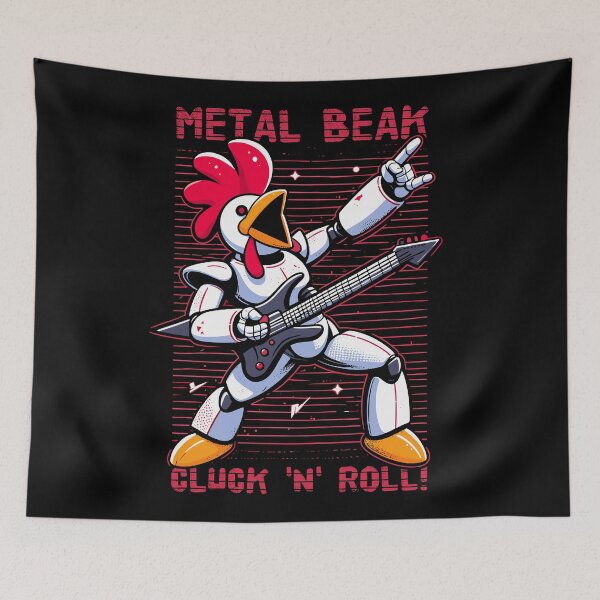 Item preview, Metal Beak Cluck 'n' Roll! designed and sold by RafaelLima7.
