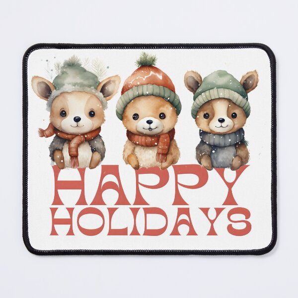 Item preview, Three Winter Animals - "Happy Holidays" designed and sold by sstudioarts.