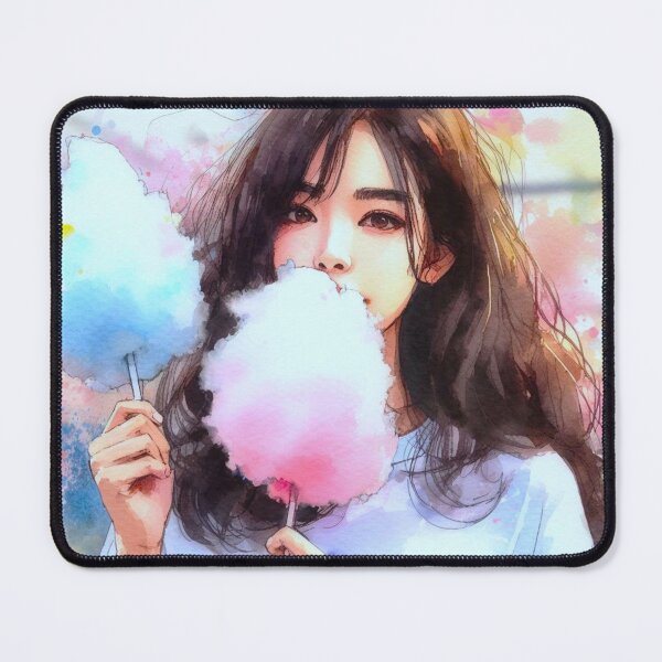 Item preview, A girl eating cotton candy. designed and sold by growing-mom.