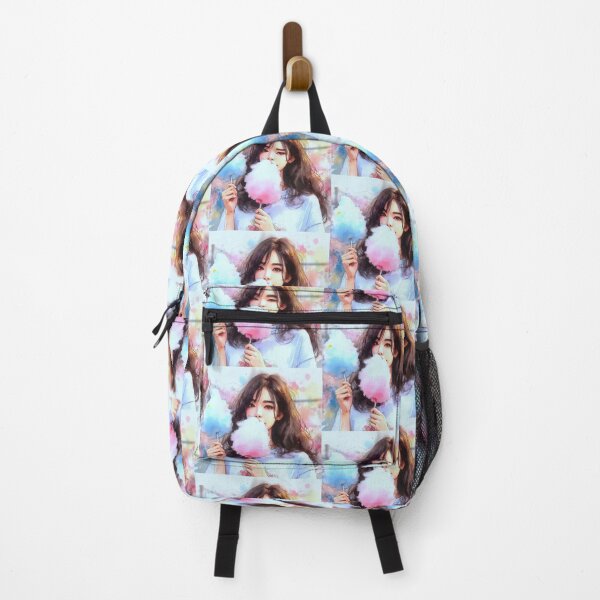 Item preview, A girl eating cotton candy. designed and sold by growing-mom.