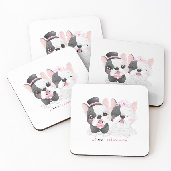 Item preview, couple pug dog on weeding, cute dogs happy weeding, dogs on weeding day designed and sold by GreyStanzione1.