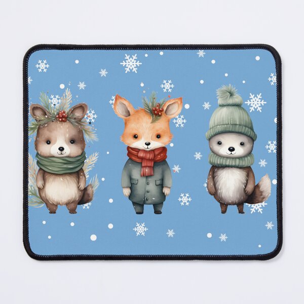 Item preview, Festive Winter Animals in the Snow designed and sold by sstudioarts.
