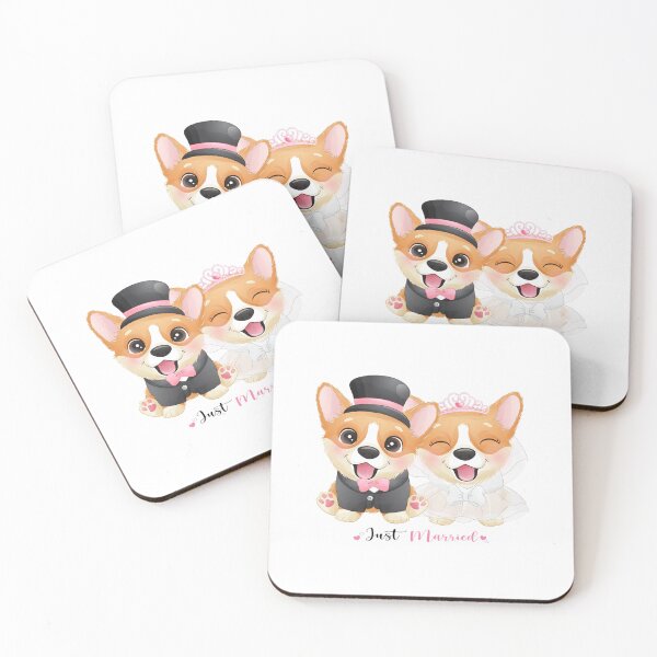 Item preview, yellow dogs on weeding, cute dogs happy weeding, dogs on weeding day designed and sold by GreyStanzione1.