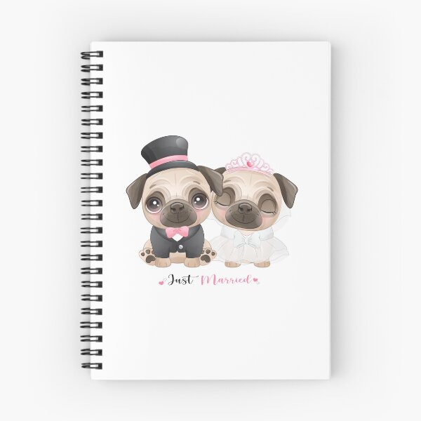 Item preview, Cute couple pug dog on weeding, bride and groom pug dog, dogs on weeding day designed and sold by GreyStanzione1.