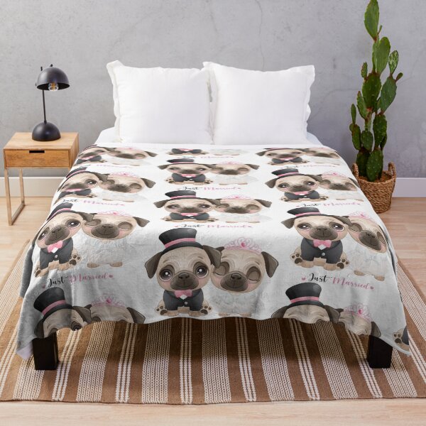 Item preview, Cute couple pug dog on weeding, bride and groom pug dog, dogs on weeding day designed and sold by GreyStanzione1.